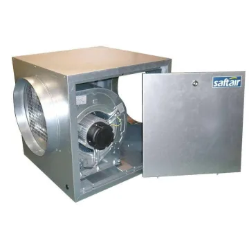 Caisson déporté SAFTAIR 6000m3/h -DD12/12 - 230v pour hotte de cuisine professionnelle et restaurant