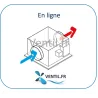 Caisson d'extraction 750m3/h -diam 200 -230v en ligne