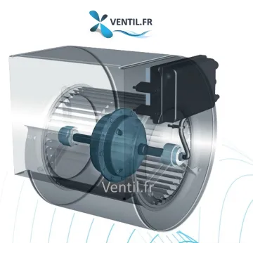 Moteur extracteur 6000M3/H DDM 12/12 -230V- Nicotra E6G3702 pour hotte de restaurant