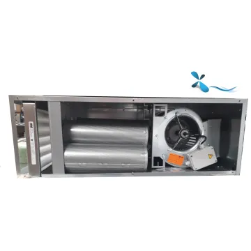 Caisson filtre anti-odeurs 12 cartouches de charbon + moteur intégré 4000m3/h 230v pour hotte de cuisine professionnelle