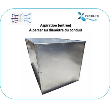 Caisson filtre 12 cartouches de charbon actif + moteur pour hotte pro