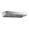 Hotte en inox statique (nue sans moteur) compacte avec casquette biseautée avec éclairage pour cuisine professionnelle