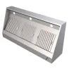 Hotte en inox statique (nue sans moteur) compacte avec éclairage pour cuisine professionnelle et restauration