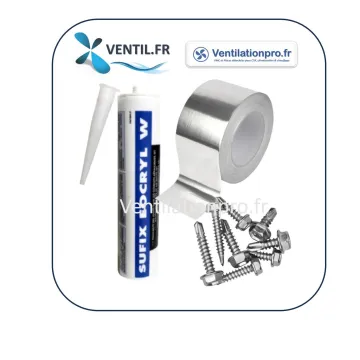 Kit visserie et étanchéité pour réseau de ventilation et d'extraction de hotte de cuisine professionnelle