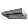 hotte professionnelle en inox statique avec casquette pour restaurant et cuisine pro