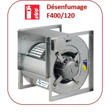 Moteur ventilateur 400°/2h 3000 m3/h CBDT-9/9 230v pour hotte de cuisine professionnelle et restaurant
