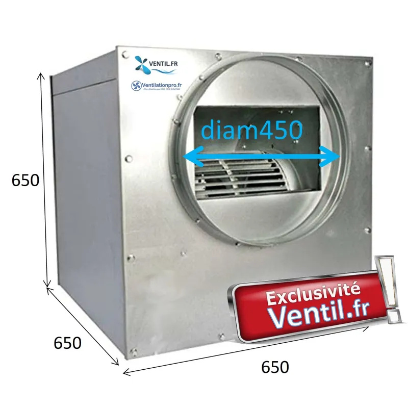 Caisson d'extraction 7000m3/h -DD12/12- 230v- pour hotte de cuisine professionnelle
