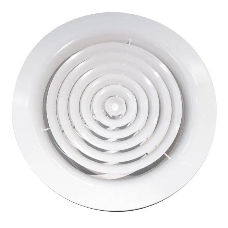 Diffuseur circulaire fixe laqué blanc