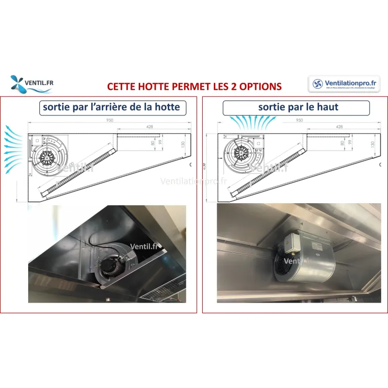 comment installer un moteur dans une hotte de cuisine professionnelle / restaurant