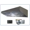 pack hotte en inox professionnelle compacte avec caisson déporté 230v