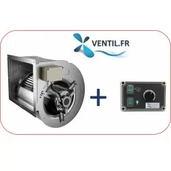 Pack moteur Ventilateur escargot 1500m3/h DD7/7 147w 230v + variateur 4.5a compatible toute hotte