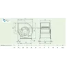 Moteur escargot TMD10/10- 750w 400v triphasé pour hotte pro Tecnifan