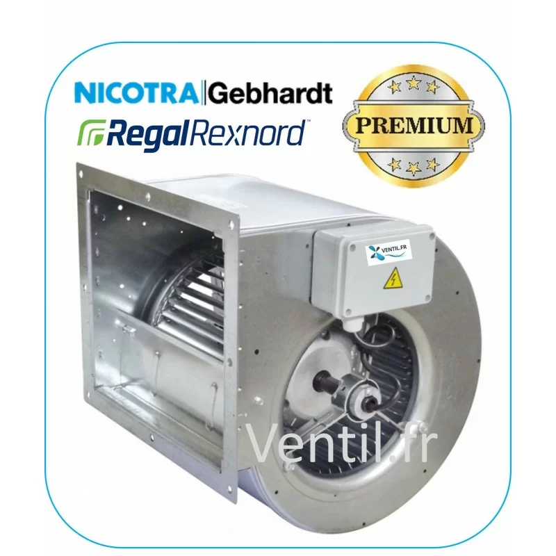 Moteur ventilateur escargot PREMIUM 6000M3/H DDM 12/12 -230V- Nicotra E6G3702 pour hotte de restaurant
