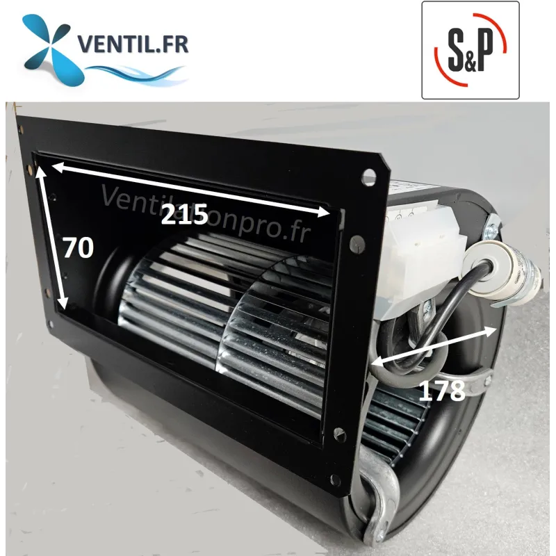 Moteur Ventilateur 630 m3/h CBM/2-133/190 - 185w -230v pour hotte semi pro SAFTAIR ou ALVENE (équivalent DD133/190 Nicotra)