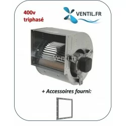 Moteur escargot 7000 m3/h DD12/12 1100w 400v triphasé pour caisson d'extraction de hotte de restaurant et cuisine pro