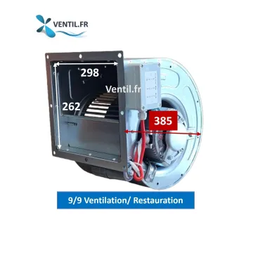 Moteur escargot DD 9/9 -3200m3/h -ventilateur aspirant pas cher et puissant pour hotte professionnelle