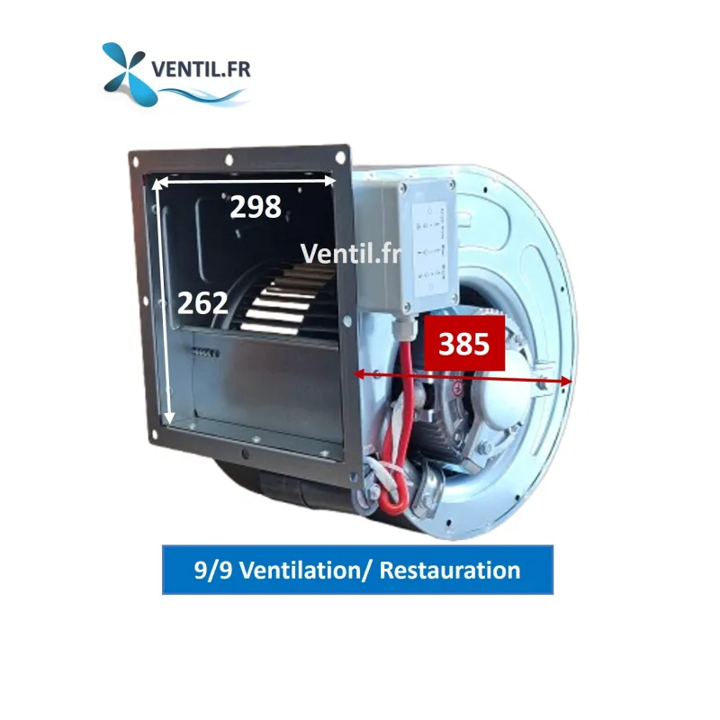 Moteur escargot DD 9/9 -3200m3/h -ventilateur aspirant pas cher et puissant pour hotte professionnelle