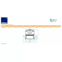 Tourelle d'extraction 5000 m3/h- VELONE 4.5-230v- monophasé - 400°/2h 400V pour hotte de cuisine professionnelle- marque ALDES