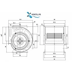 Moteur Ventilateur 3500 m3/h dimensions DD 10/10 550w 230v compatible toute hotte professionnelle- BON PLAN DU WEB!