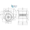 Moteur Ventilateur 3500 m3/h dimensions DD 10/10 550w 230v compatible toute hotte professionnelle- BON PLAN DU WEB!
