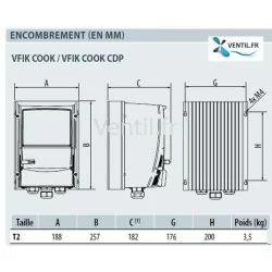 Variateur de fréquence TRI VFIK COOK 2.2kw ip66 SPECIAL CUISINE PRO - marque VIM