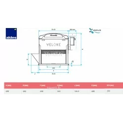 Tourelle d'extraction désenfumage 7200m3/h VELONE 2 F400-120 -7.2 - 230v - marque ALDES