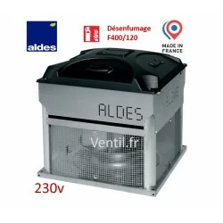 Tourelle d'extraction 5000 m3/h- VELONE 4.5-230v- monophasé - 400°/2h 400V pour hotte de cuisine professionnelle- marque ALDES