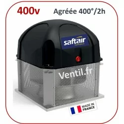 Tourelle d'extraction 2000 m3/h T32- 400v- 400°/2h (F400-120) pour hotte de cuisine professionnelle et restaurant (réf T2832)