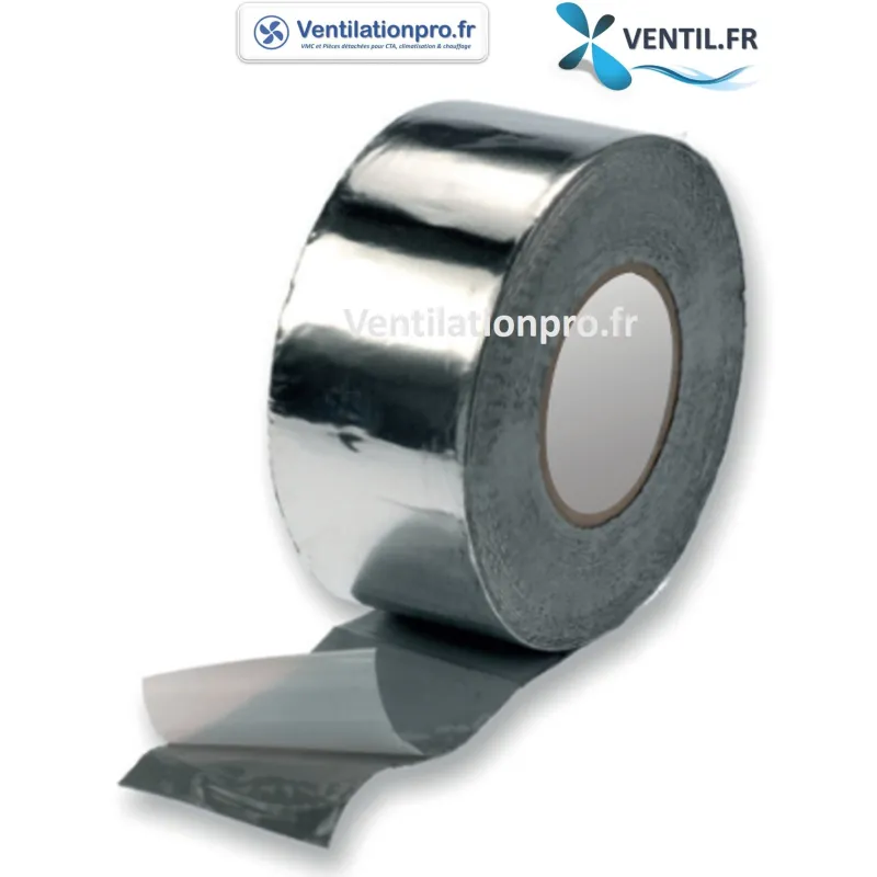 Ruban joint adhésif TOUT en UN alu-butyl pour réseau aéraulique / ventilation / extraction de hotte de cuisine
