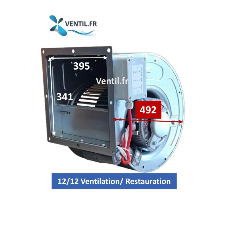 Moteur escargot DD 12/12 -5200m3/h -750w 230v compatible toute hotte professionnelle et restaurant