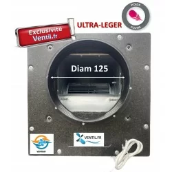 Caisson d'extraction 250m3/h diam125 - 230v - ULTRA LEGER et silencieux