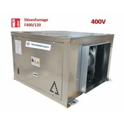 Caisson d'extraction -désenfumage 5000 m3/h-type 10/10- F400/120 - Triphasé pour hotte de cuisine pro