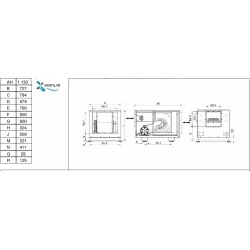 Caisson d'extraction KDTA 250 F400/120 4500m3/h- VIM