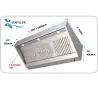 Packhotte avec tourelle 230v gamme 950: hotte inox pro de 1.2 à 2.4m+ Tourelle d'extraction 230v+ Variateur pour cuisine pro