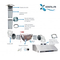 Comment installer une hotte à charbon HSE (hotte sans extraction)à pour restaurant et cuisine professionnelle