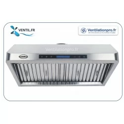 Hotte semi-pro extra-plate 1200 complète pour petite cuisine - avec éclairage