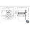 Moteur escargot DDM 9/9 PREMIUM -2200m3/h- 300w 230v- Nicotra - pour extraction de hotte professionnelle - ref: E6G3304