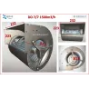 DIMENSIONS Moteur escargot DD 7/7 1600m3/h-230v -ventilateur pour hotte pro