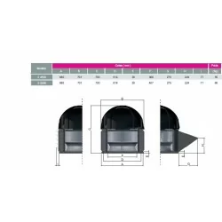dimensions de la tourelle T45