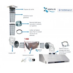 Comment installer une hotte à charbon HSE (hotte sans extraction)à pour restaurant et cuisine professionnelle