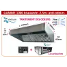 hotte pro à charbon 2.5m avec caisson 12 cartouches motorisé déporté 230v pour la restauration
