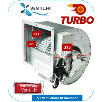Moteur escargot DD 7/7 Turbo -2000m3/h- 250w 230v compatible toute hotte professionnelle et restaurant
