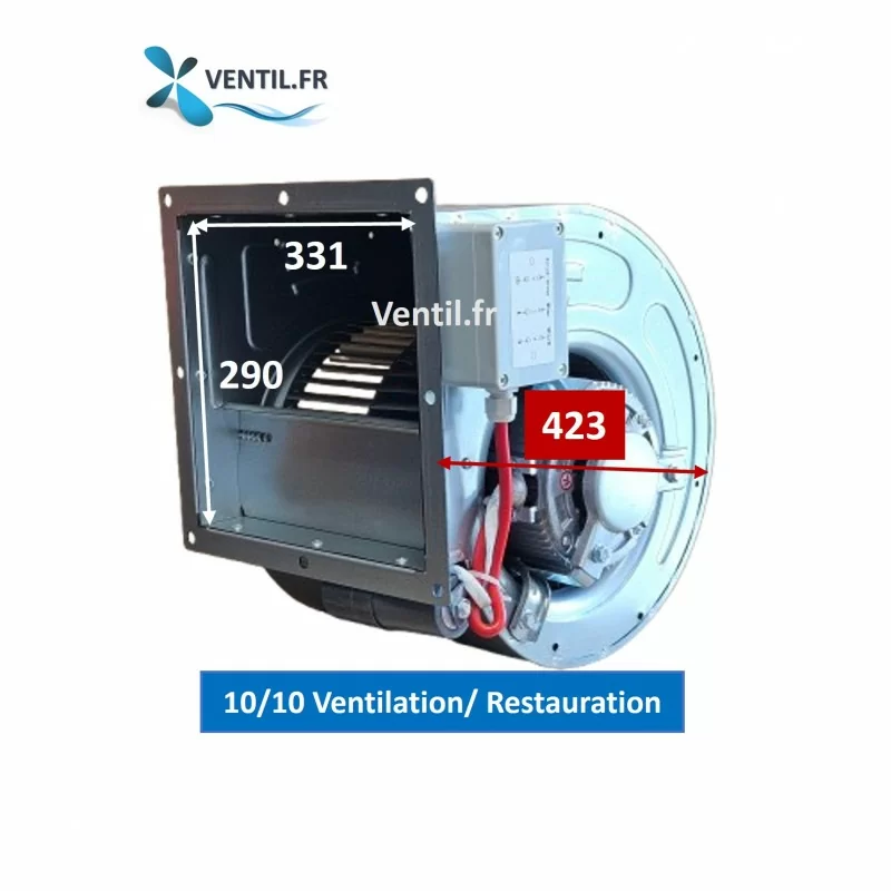 Moteur escargot DD 10/10 -4000m3/h -ventilateur pas cher et puissant pour hotte pro