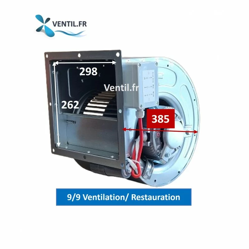 Moteur escargot DD 9/9 -3200m3/h -ventilateur aspirant pas cher et puissant pour hotte professionnelle