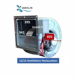 Moteur escargot DD 12/12 -5200m3/h -750w 230v compatible toute hotte professionnelle et restaurant, pas cher et puissant