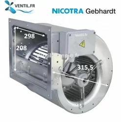 Moteur escargot 2600m3/h DDM 7/9 300w 230v -Nicotra pour hotte de restaurant et cuisine professionnelle, premium