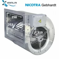 Moteur ventilateur escargot 3000m3/h DDM 8/9- 9/9 Tight- 230v -Nicotra E6G3405 -compatible toute hotte professionnelle