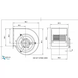 dimensions dd9/7 pour hotte de cuisine pro