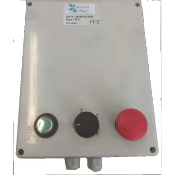 Variateur autotransformateur 4 positions 5a -230v avec bouton marche forcée/ désenfumage