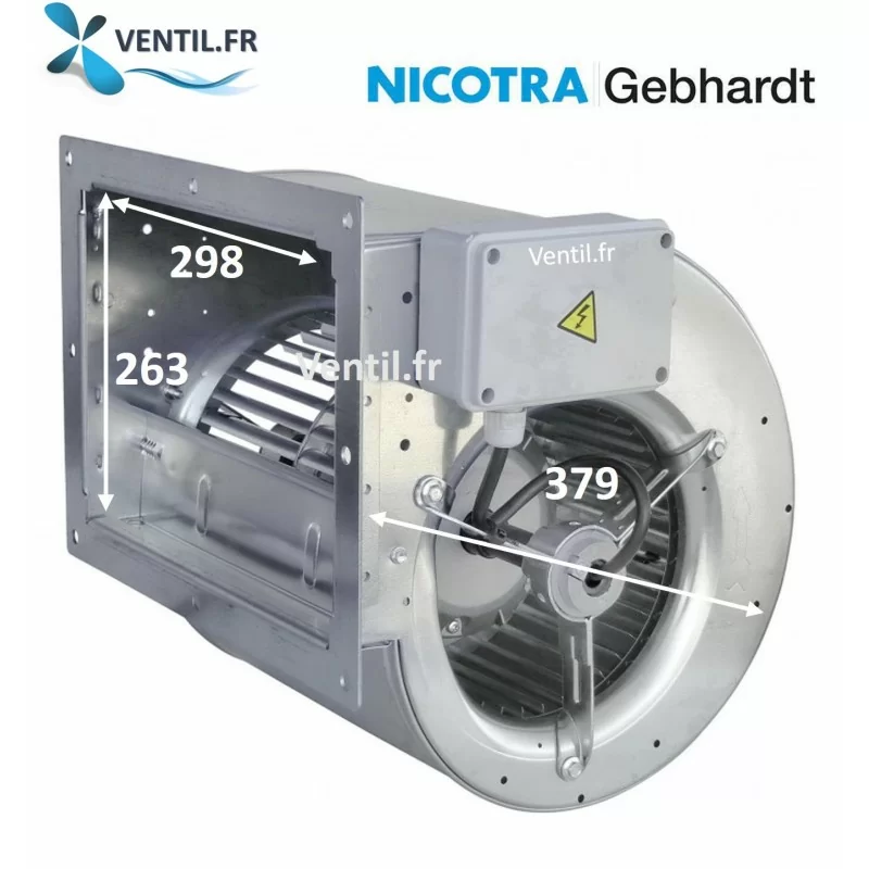 Moteur escargot DDM 9/9 -2200m3/h- Nicotra - ventilateur pour hotte pro